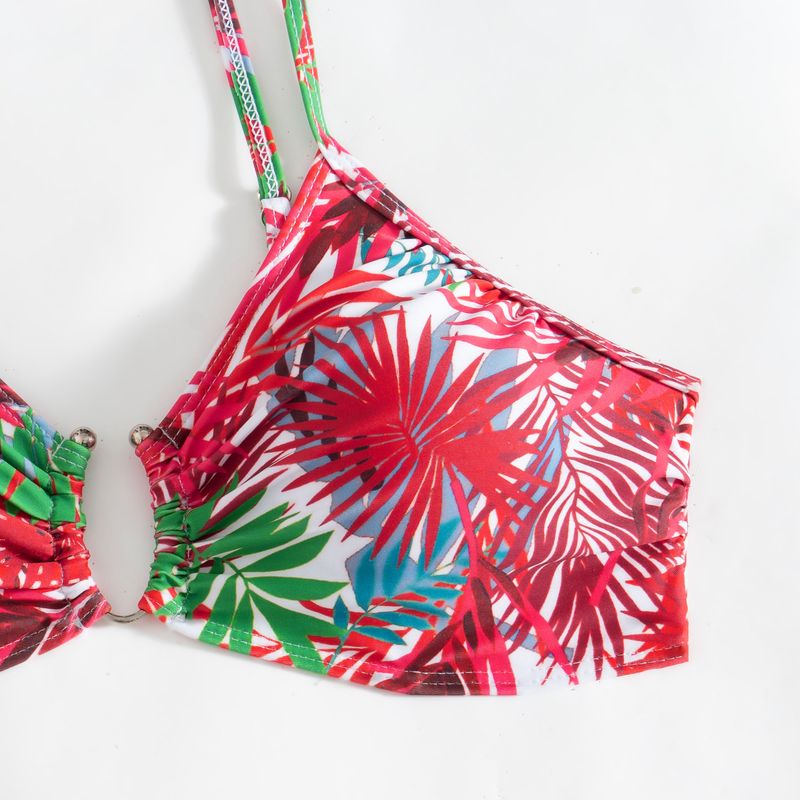 Damenbekleidung Mode Sexy High-End-Bikini Dreiteiliger mehrfarbig bedruckter Damen-Badeanzug_voghion.com