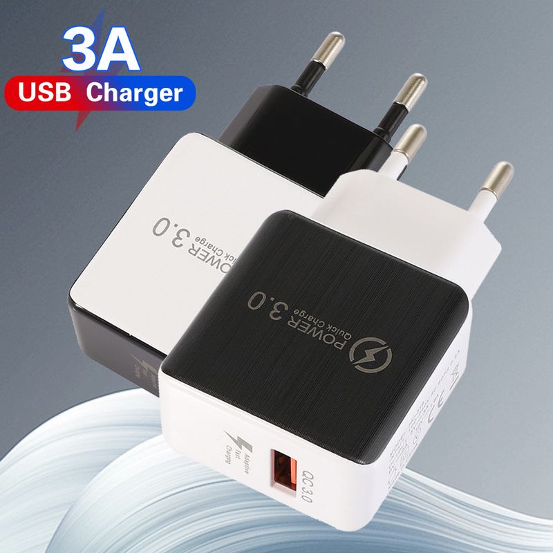 Music Festival QC3.0 18W port mobile phone plug intelligent single USB European and American standard fast charging head_voghion.com