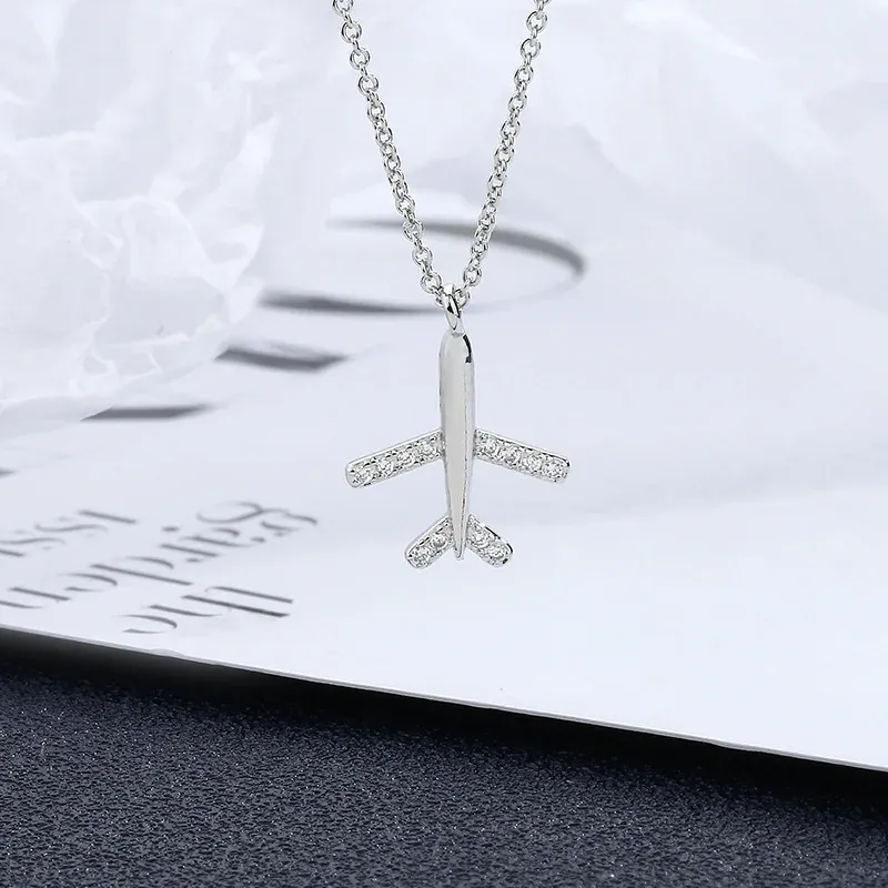 Hot sales Eiragirl Zirconium Aircraft Pendant Women's Chain Necklace Fashion Jewelry_voghion.com