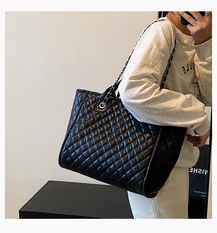 Women's Handbag Diamond Gott Bag Women's Large Capacity Tote Chain Bag Shoulder Bag_voghion.com