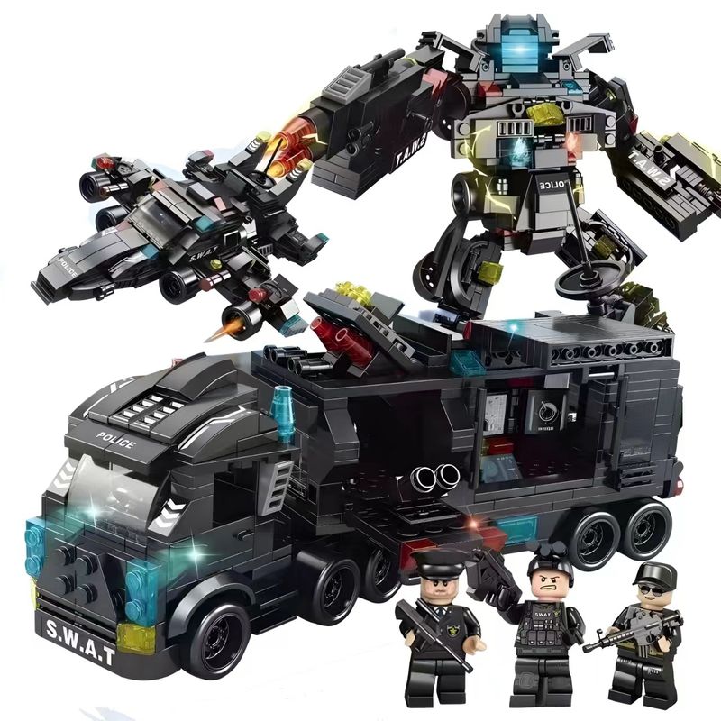 Compatible with Lego building blocks, military ships, aircraft carriers, police tanks, boys' intelligence is enhanced_voghion.com