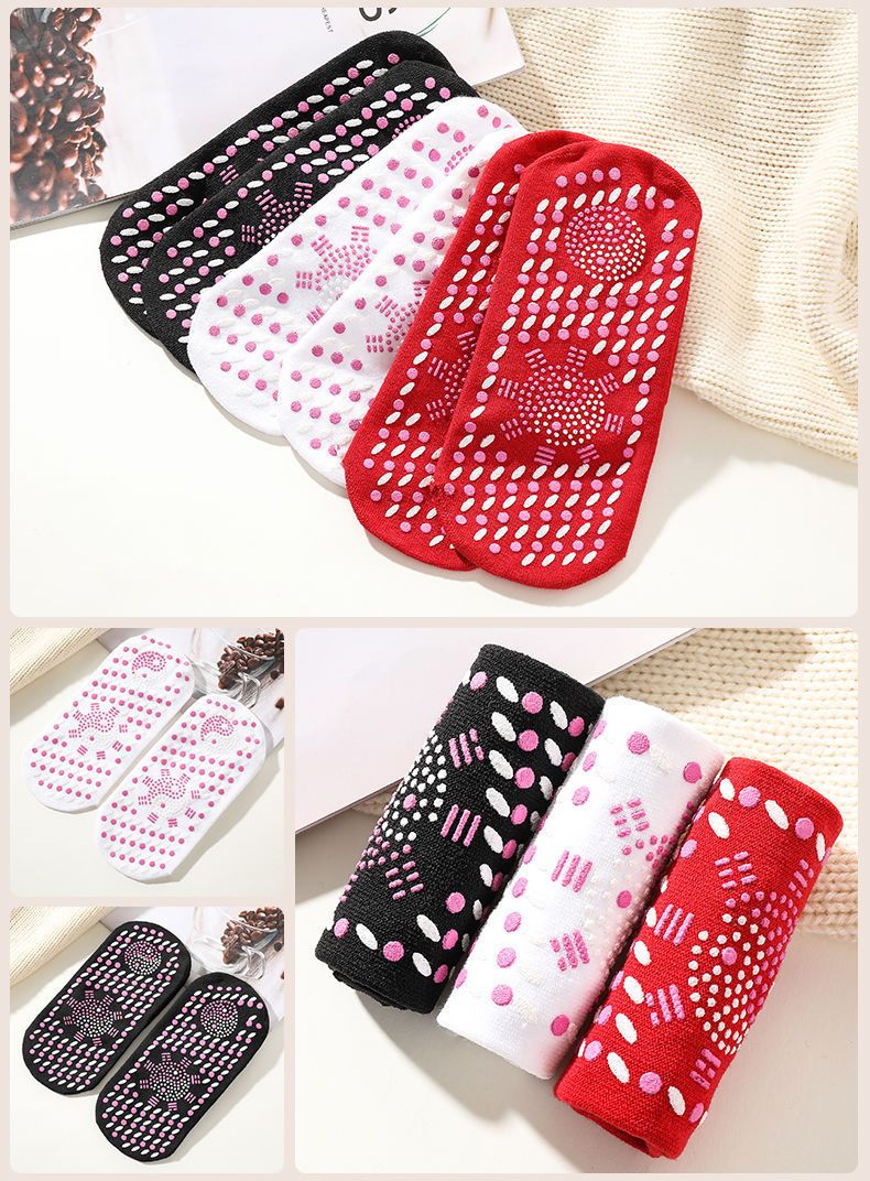 Warme Wintersocken Selbsterhitzende Socken Massage Kältebeständige warme Füße Mittelrohr Schweißabsorbierende Baumwollsocken_voghion.com