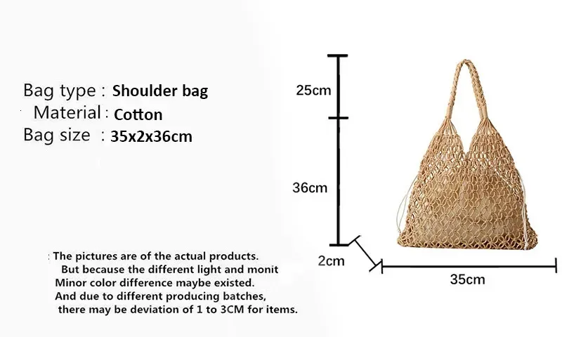 Borse all'uncinetto alla moda per le donne, borsa da spiaggia estiva, borsa a mano in rafia, borsa in paglia estetica, bohémien, intrecciata a maglia, a tracolla_voghion.com