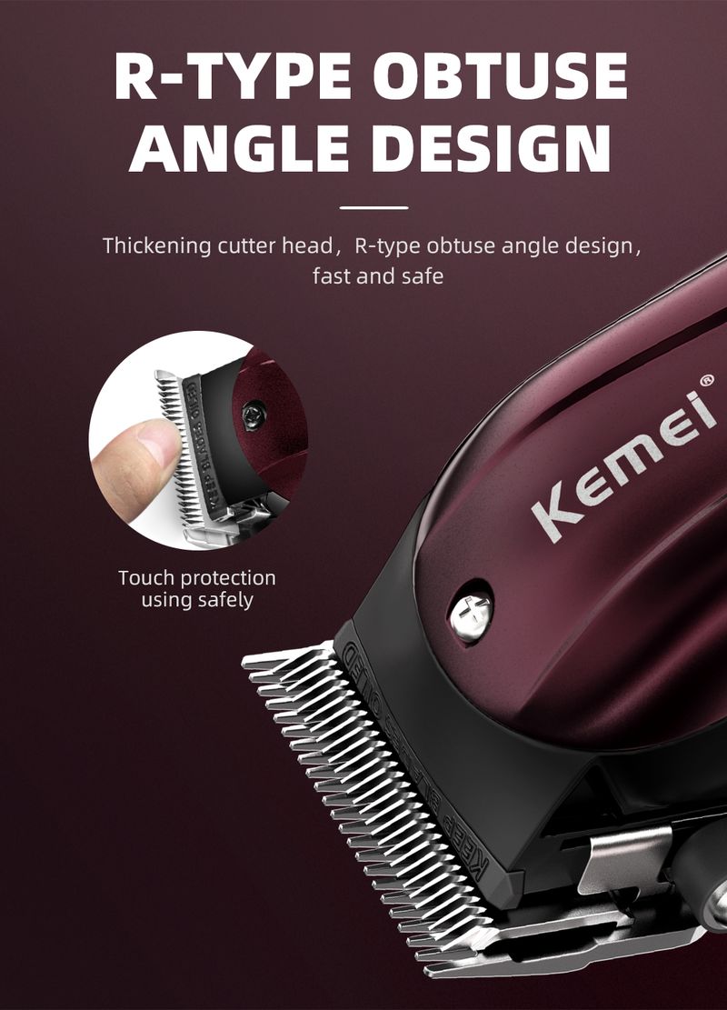 Tagliacapelli elettrico professionale per uomo, tagliacapelli regolabile, rasoio senza fili, ricaricabile, per tagliare i capelli, hine KM2600_voghion.com