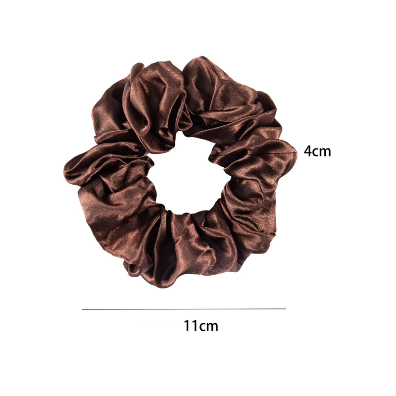 Heißer Verkauf Satin Solid Color Dickdarm Einfache und Vielseitige Frauen Headrope Hohe Elastische Haar Schleife Kopfbedeckungen_voghion.com