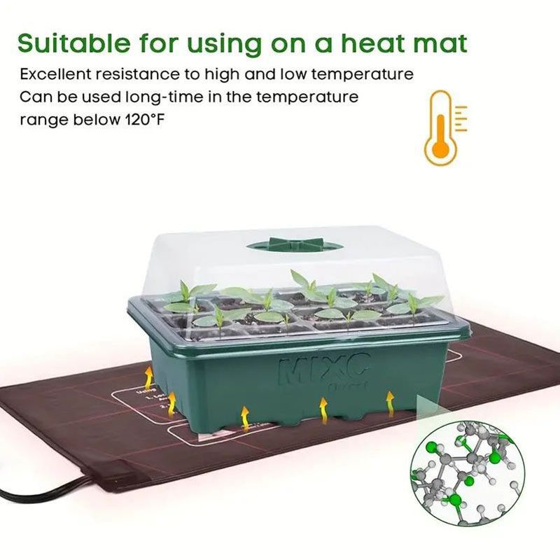 12-well Plastic Seedling Pot Succulent Sowing Seedling Box Insulated Seedling Tray_voghion.com