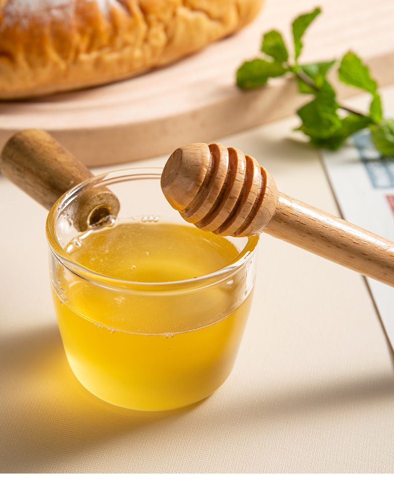 Beech Spoon Wooden Solid Wood Stirring Bee Sugar Honey Collection Liquid Extraction Stick_voghion.com