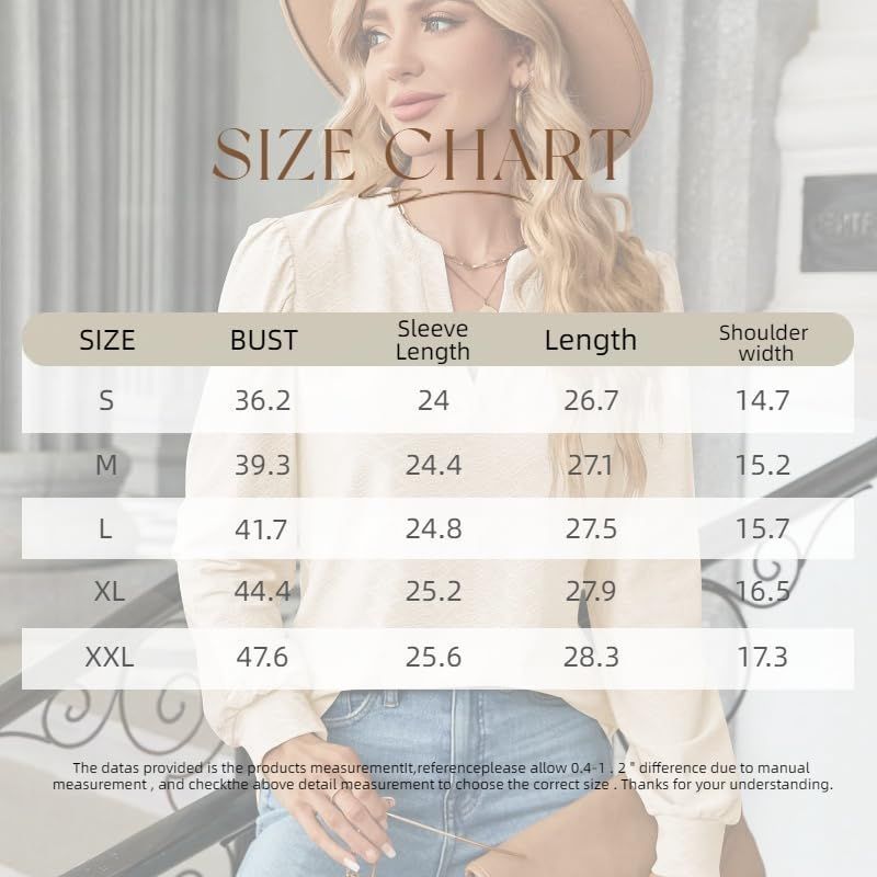 Women's Top, Shirt, Casual Shirt, Bubble Long Sleeved Waistband, V-neck_voghion.com