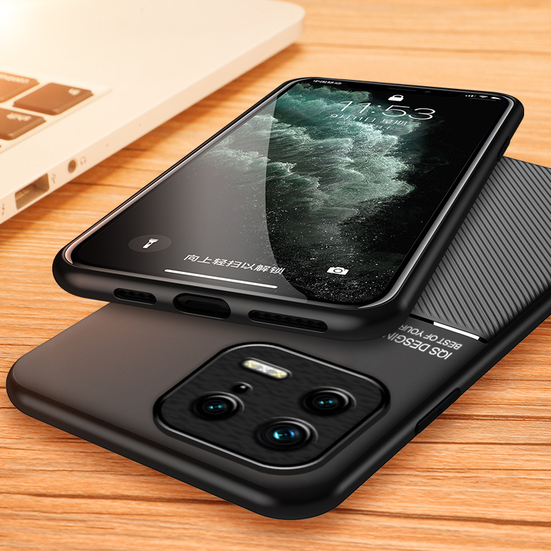Per Xiaomi 13 5G Custodia per auto Supporto magnetico per telefono con piastra in pelle Custodie per Xiomi Mi 13 Pro Mi13 13Pro Xiaomi13 Pro Cover posteriore morbida_voghion.com