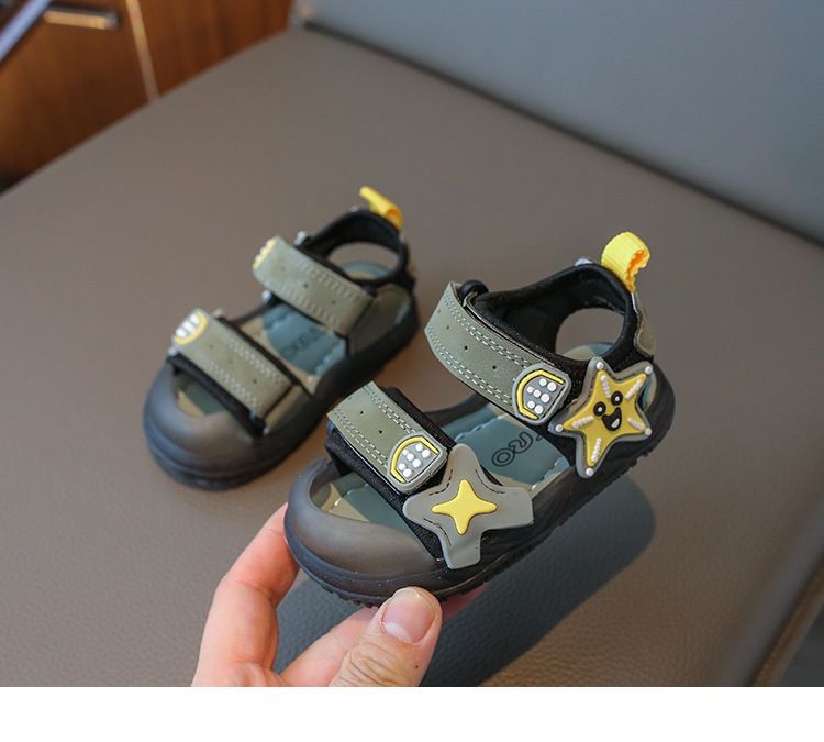 Sandali da spiaggia per bambini 2024, nuovi sandali da spiaggia con suola morbida per bambini, da 1 a 3 anni, scarpe da bambina, fascia per capelli 2_voghion.com