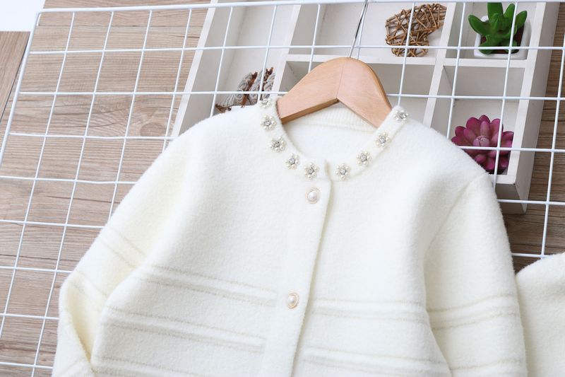 Mother & Kids Knit Sweater And Pants Set - Soft Long Sleeve Two-Piece Outfit For Toddler Little Girls Elegant Letter Print Comfortable Polyester Blend_voghion.com