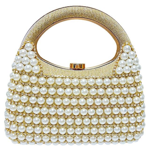 Nuova borsa a tracolla versatile con tracolla singola, pochette in perle francesi dal design di nicchia da donna_voghion.com