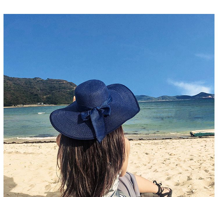 Pdmcms Beach Straw Hat for Summer Beach Outing Large Brim for Sun Protection and Vacation Versatile Cool Hat Sun Hat_voghion.com