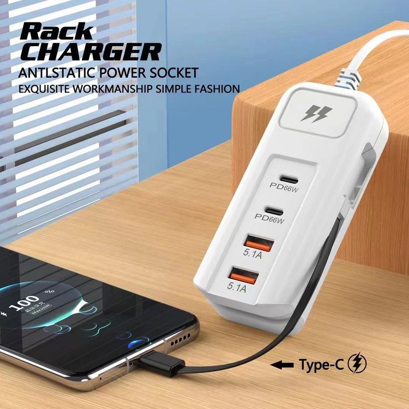 Modelo mais vendido/Multi U Smart Plug 66W Carregamento ultra rápido_voghion.com