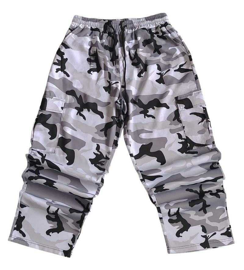 Men's Camouflage Cargo Pants - Outdoor Military Tactical Jogger Pants With Drawstring Waist & Multiple Pockets, Loose Fit Casual Work Pants_voghion.com