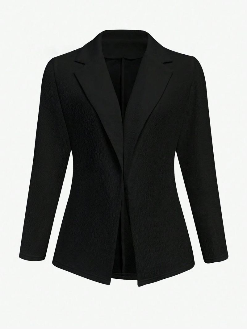 Slim-Fit Blazerjacke für Damen – Vielseitiger Mantel mit Revers und langen Ärmeln, unverzichtbar für Streetwear und Büro_voghion.com