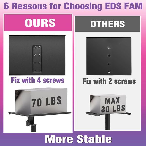 Supports de moniteur de studio robustes contre le mur, hauteur réglable max. 18,2 pi, support d'enceinte de bureau pour scène_voghion.com