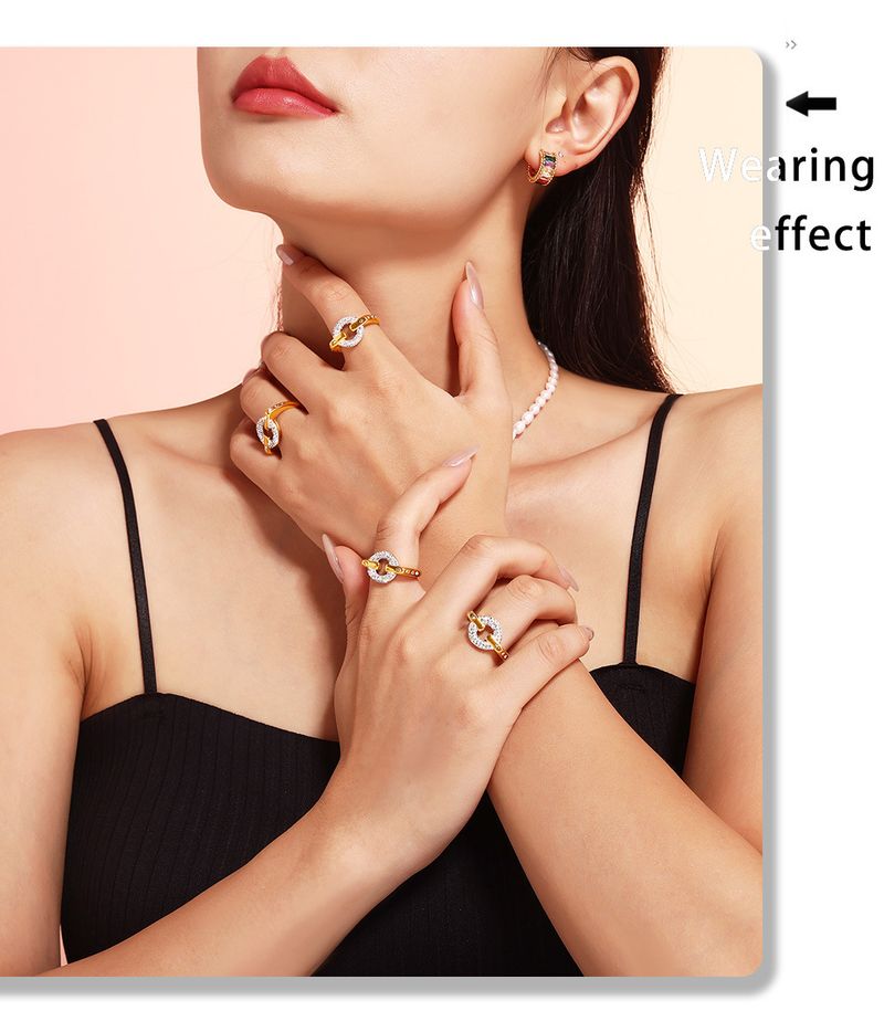 Ins Wind Day Sparkling Starry Sky Water Diamond Ring Titanium Steel Niche Cold Wind Ring Female_voghion.com