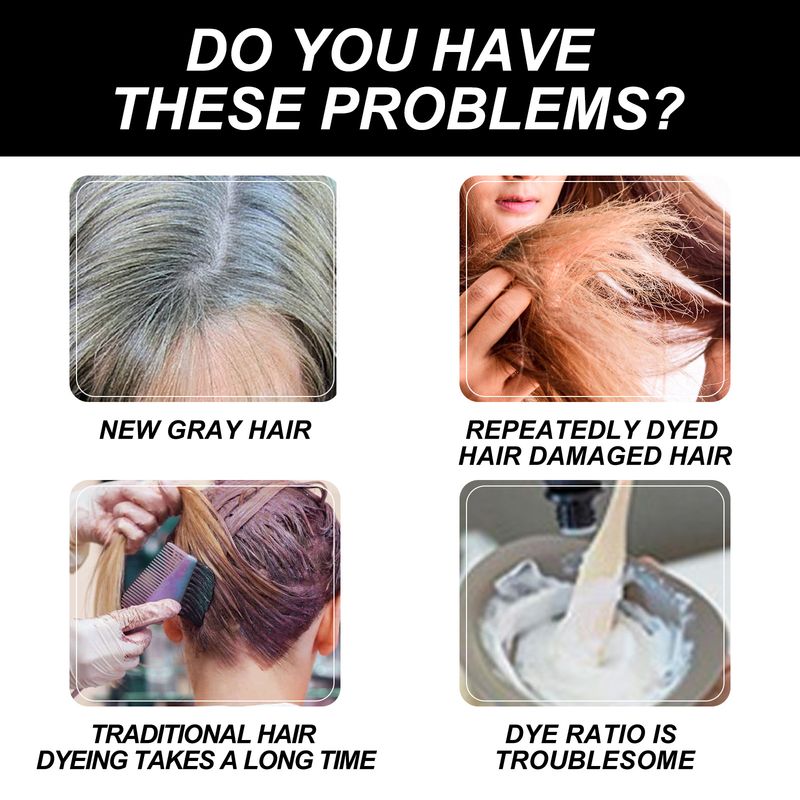 EELHOE Fruit And Vegetable Hair Cream, Natural, Gentle And Long-lasting, Does Not Hurt The Scalp, And The Hair Is Easy To Color. Black Hair Hair Cream_voghion.com