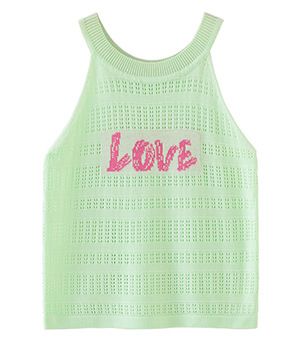 Gilet en maille respirante pour filles et mères, haut sans manches en tricot doux pour tout-petits et enfants (90-140 cm) - Vêtements d'été pour bébés en blanc, rose, jaune et vert._voghion.com