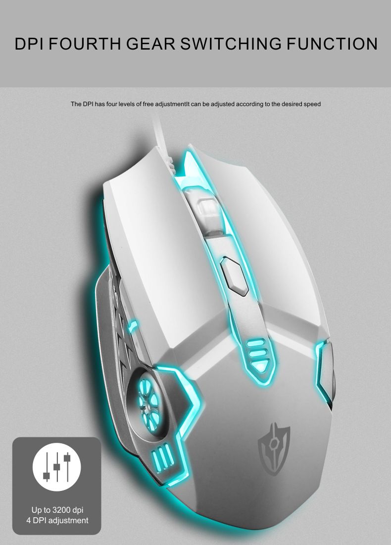 Digitex X7 Kabelgebundene Leuchtmaus USB Home Office Desktop Computer Business Gaming Mechanische Makrodefinition E-Sport_voghion.com