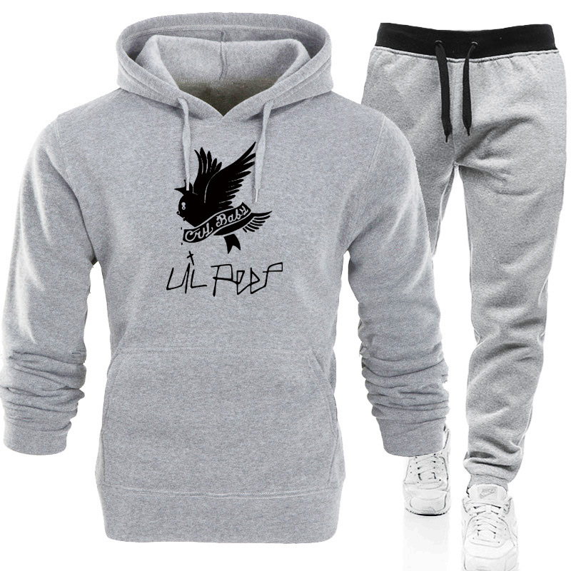 Ensemble pull à capuche en polaire ample pour homme et femme, nouvelle collection automne-hiver du chanteur Lil Peep Street Trend_voghion.com