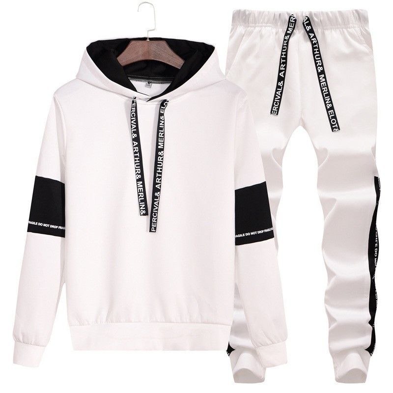 Casual Suit Trendy Brand Sports Spring And Autumn Thin Set Sweatshirt Fashionable Handsome Korean Style Jacket For Men_voghion.com