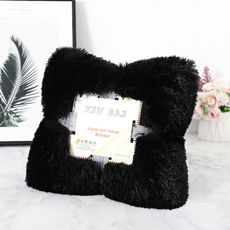 Four Seasons Blanket Long Plush Photography Blanket Children's Solid Color Nap Air Conditioning Sofa Blanket Blanket_voghion.com