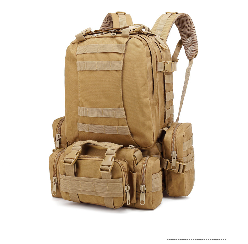Mochila masculina camuflada para viagem, mochila tática de grande capacidade_voghion.com
