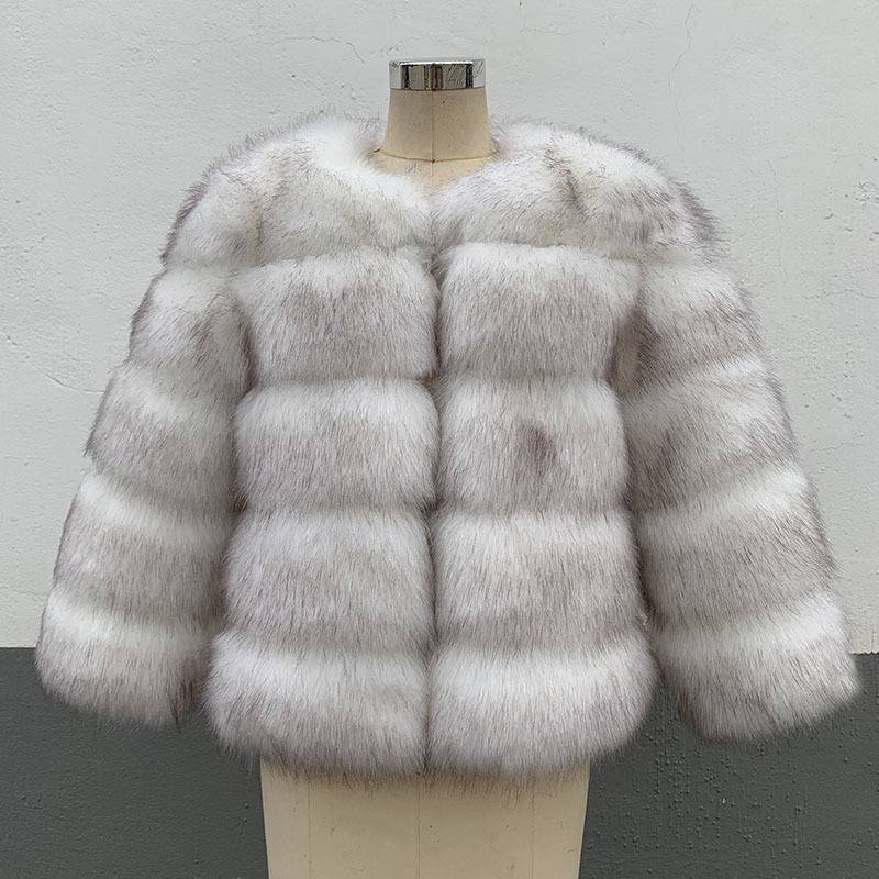 nuovo cappotto di pelliccia di volpe con cuciture calde alla moda femminile_voghion.com