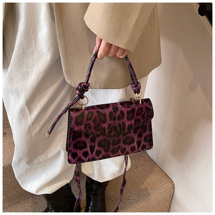 Fashion Handbag Bag Women's New Leopard-print Niche Design One-shoulder Messenger Bag Foreign Commuting Small Square Bag_voghion.com