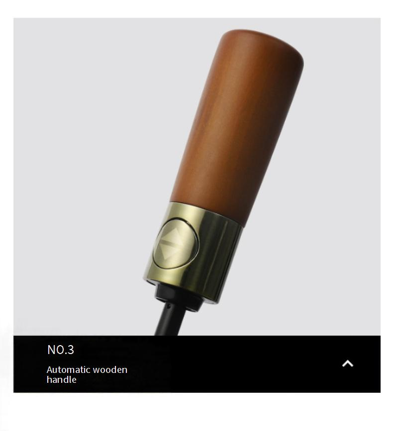 Ombrello pieghevole da uomo di alta qualità, completamente automatico, con manico in legno, con protezione solare, 10 Bone_voghion.com
