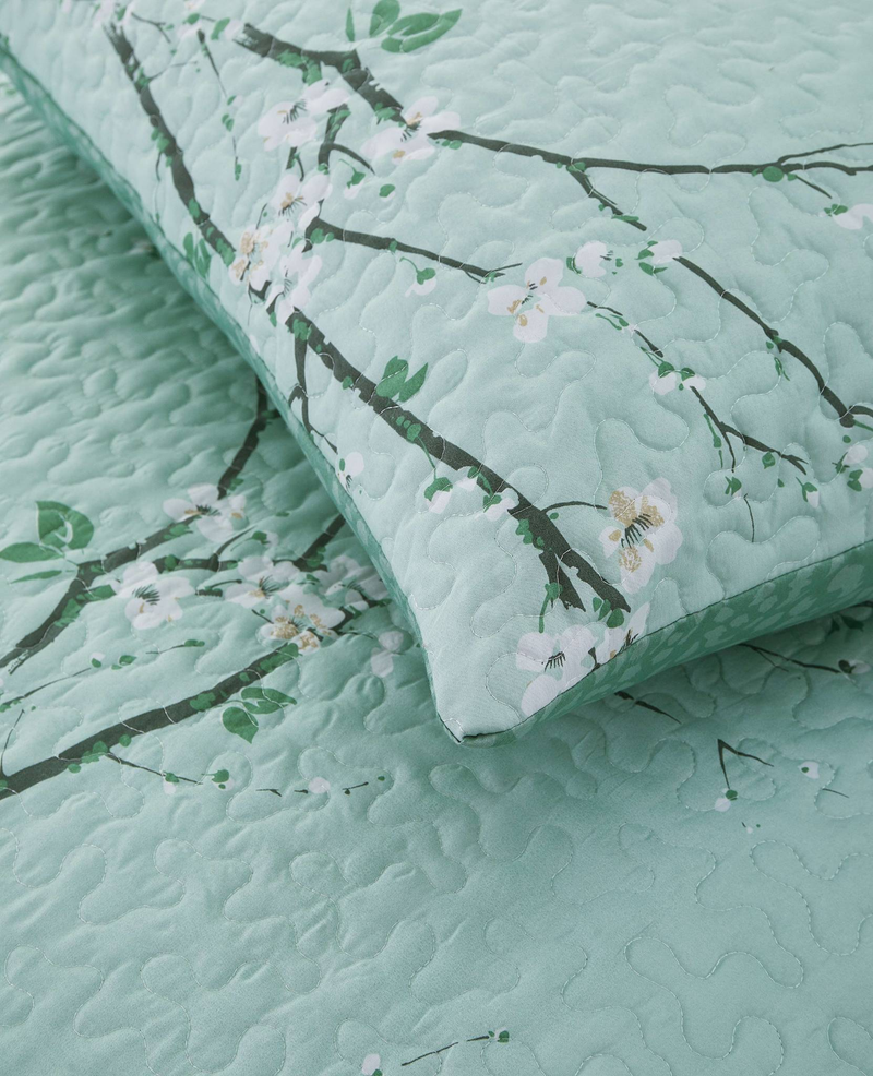 CG44 Snow Plum Bettbezug-Set, geeignet für Schlafzimmer und Wohnzimmer (1 * Tagesdecke + 2 * Kissenbezüge, kein Steppdeckenkern oder Kissenkern)_voghion.com