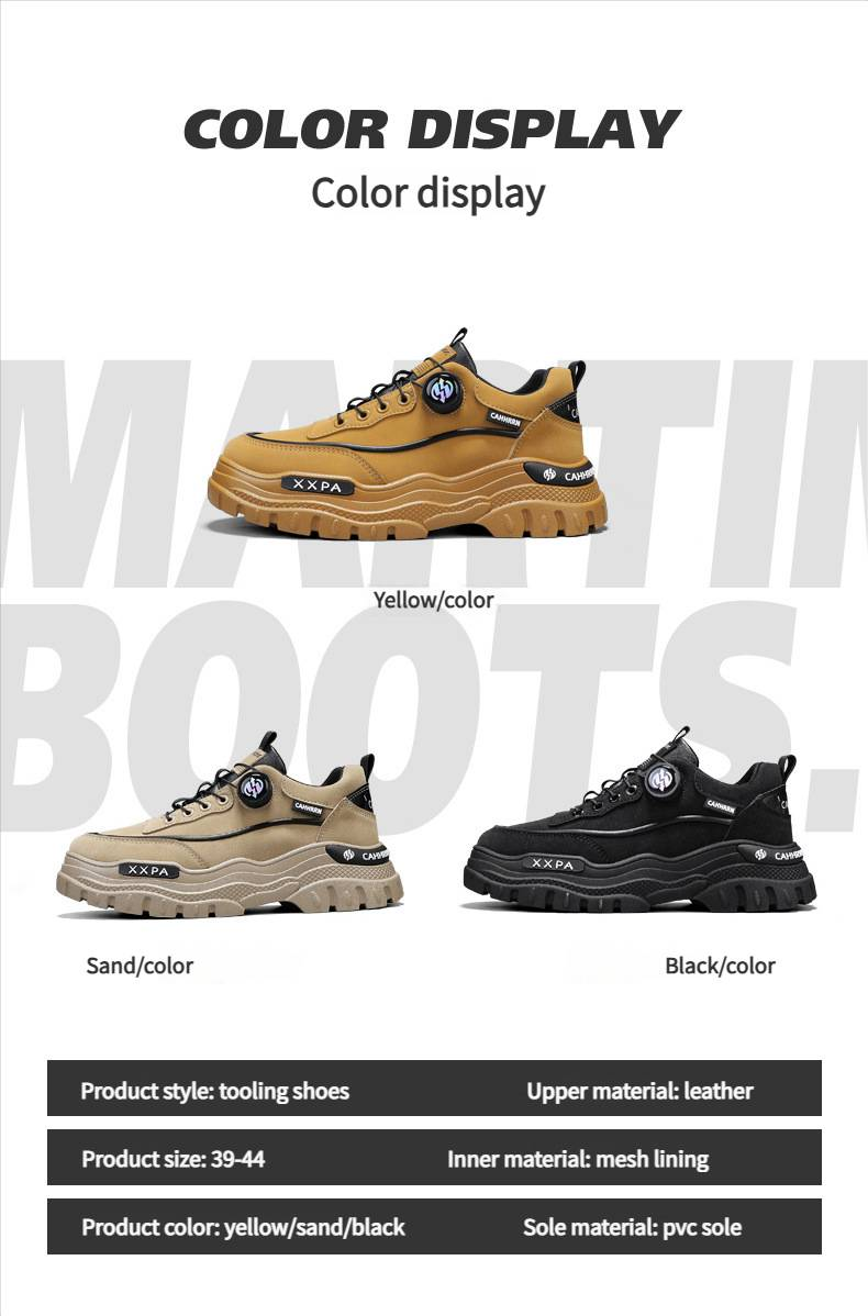2025 Herfst Lage Werklaarzen Sportschoenen Zachte en Comfortabele Modieuze Casual Schoenen Voor Heren All-matching_voghion.com