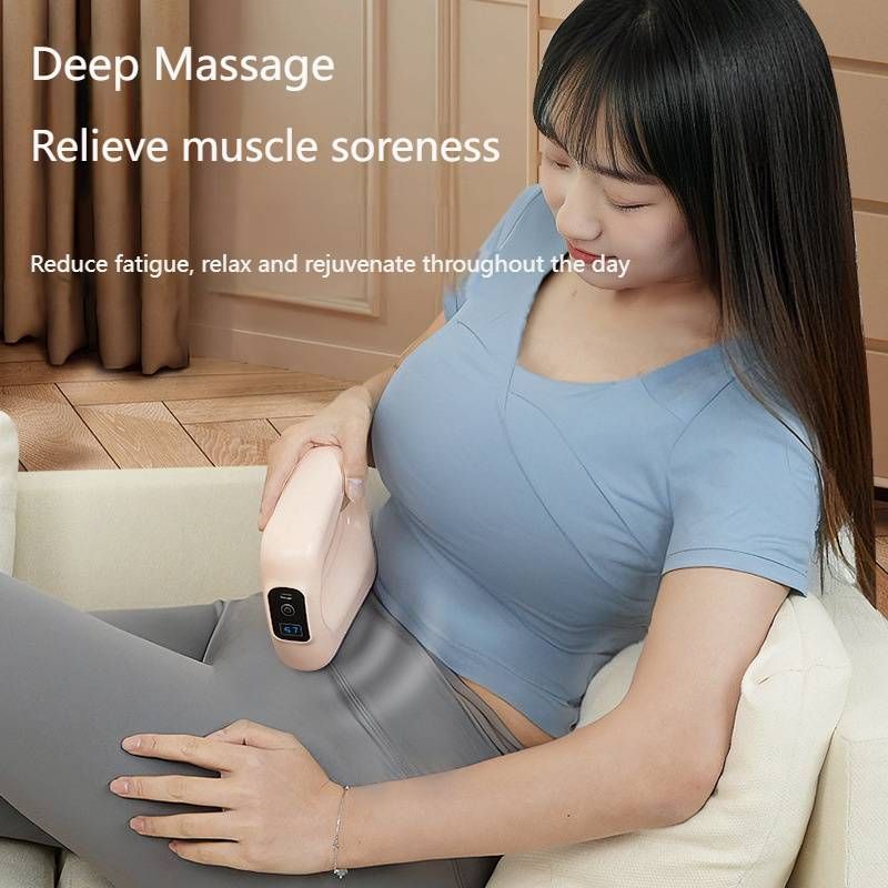 Mini-Muskelmassagering mit Vibration – Tragbares elektrisches Massagegerät zur Tiefenentspannung (Blau/Pink, über USB wiederaufladbar, für Männer und Frauen)_voghion.com