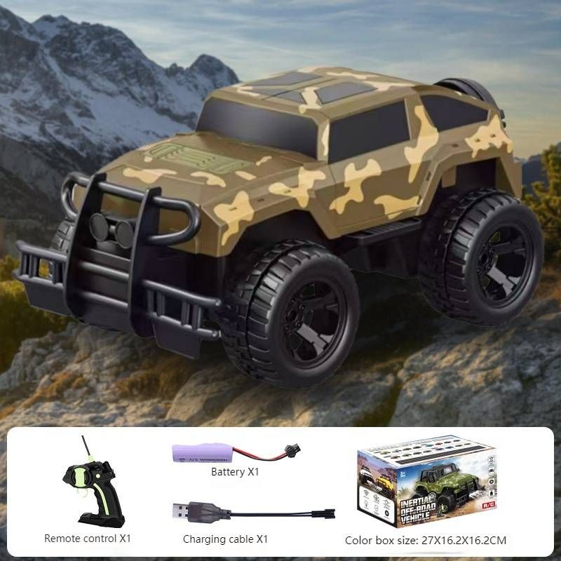 Jeep tout-terrain télécommandée 4x4 – Voiture télécommandée rechargeable avec phares à LED, drift et escalade pour enfants (jaune/blanc/bleu/rouge/camouflage)_voghion.com