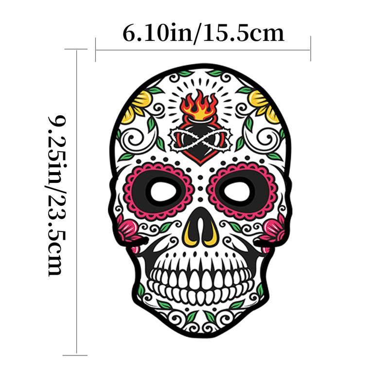 Halloween Party Masquerade Paper Skull Ghost Face Mask DIY Mask_voghion.com