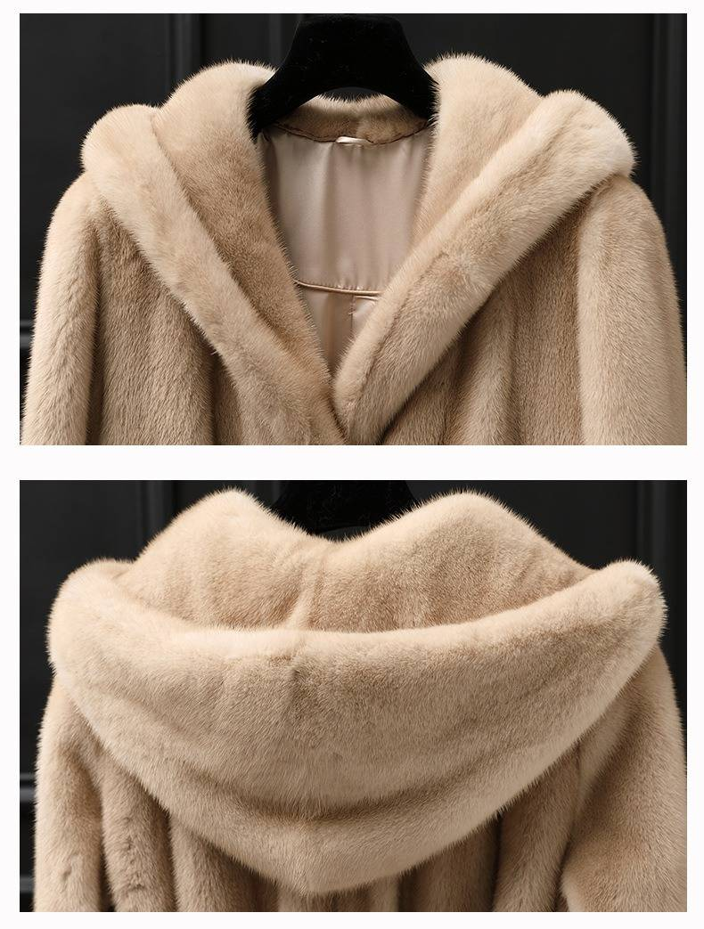 Cappotto in pelliccia sintetica da donna – Giacca lunga in velluto con cappuccio (nero/cammello/crema) per uno stile invernale di lusso_voghion.com