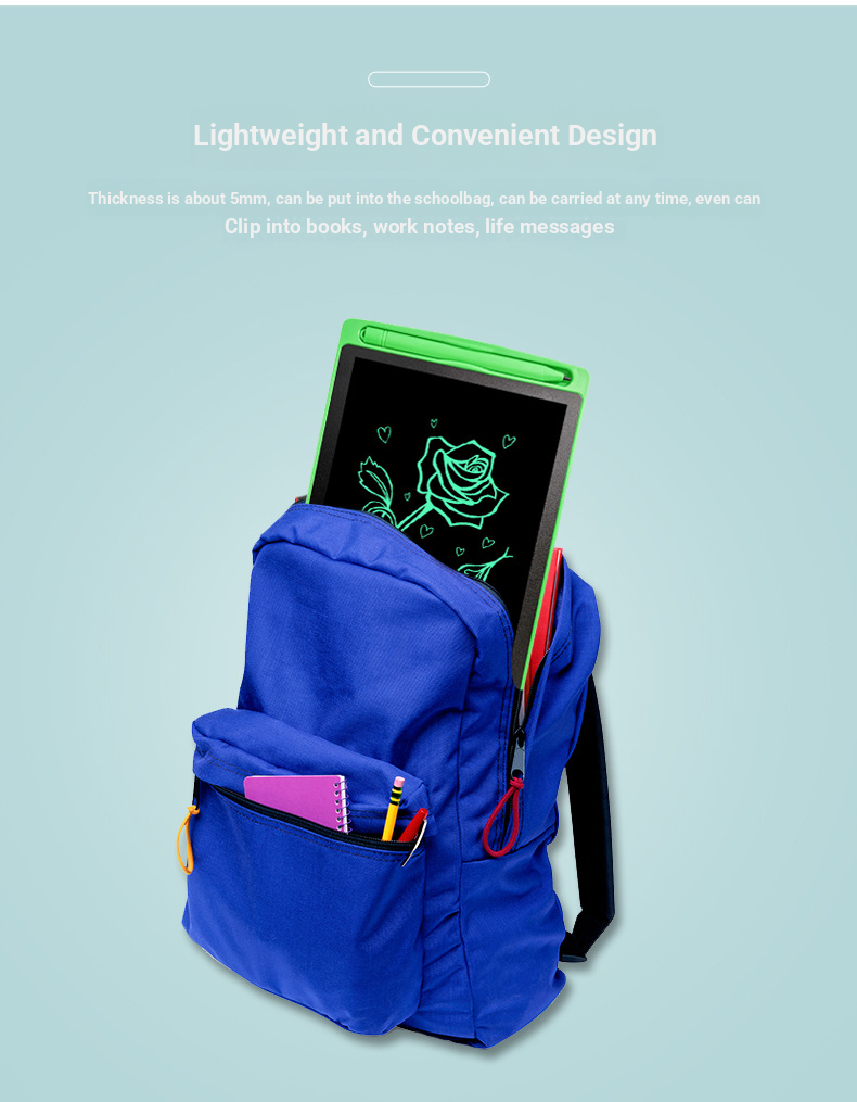 LCD Writing Tablet - 8.5" Solar-Powered Drawing Board For Kids & Adults, Color & Mono Screen Options, Ultra-Thin Lightweight Design_voghion.com