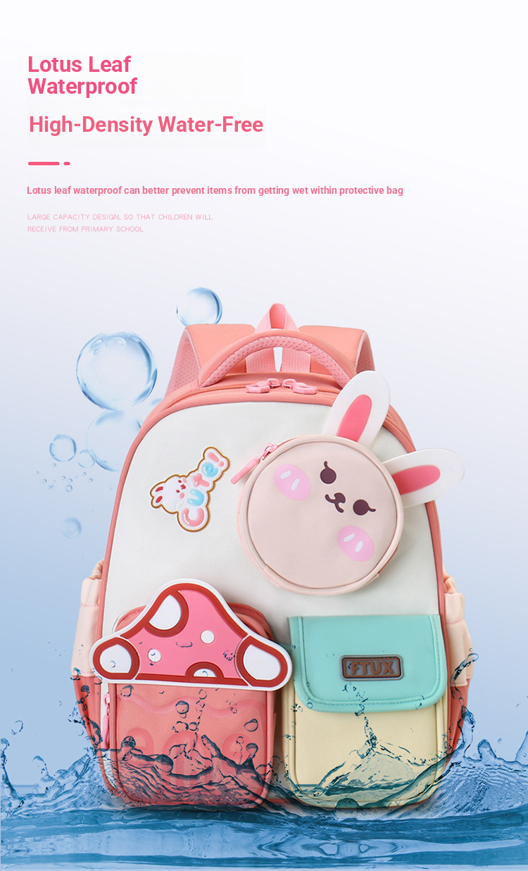Ergonomic Kids Backpack For Ages 3-6 – Lightweight School Bag With Padded Straps & Cartoon Prints (Pink/Lavender/Blue/Brown)_voghion.com
