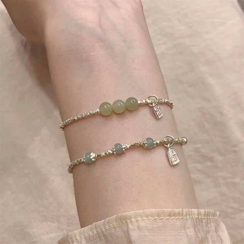 Bracelets en argent cassé irrégulier, marque Incident Fu, perles de transfert, nouveau style national chinois, design de niche rétro._voghion.com