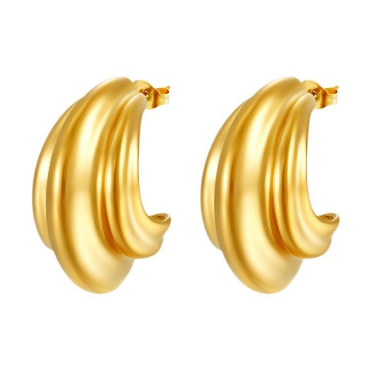 Direkt vom Hersteller: Geometrische, trendige und vielseitige Ohrringe aus Edelstahl für Damen im Vintage-Stil – jetzt auch im Großhandel erhältlich!_voghion.com