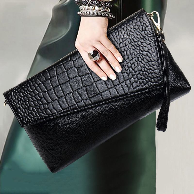 2024 New Single Shoulder Large Capacity Crossbody Fashion Handbag Genuine Leather Hand Grip Bag Women's_voghion.com