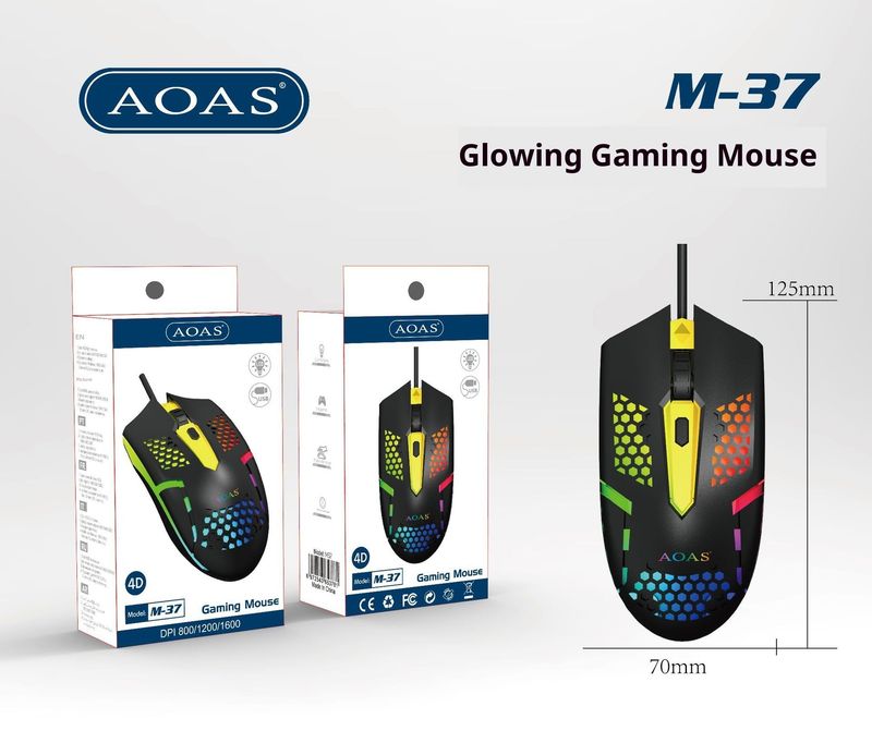 Digitex Digitex Produttore all'ingrosso transfrontaliero di mouse per computer luminosi M37 con cavo e cavo Weibo Gaming_voghion.com