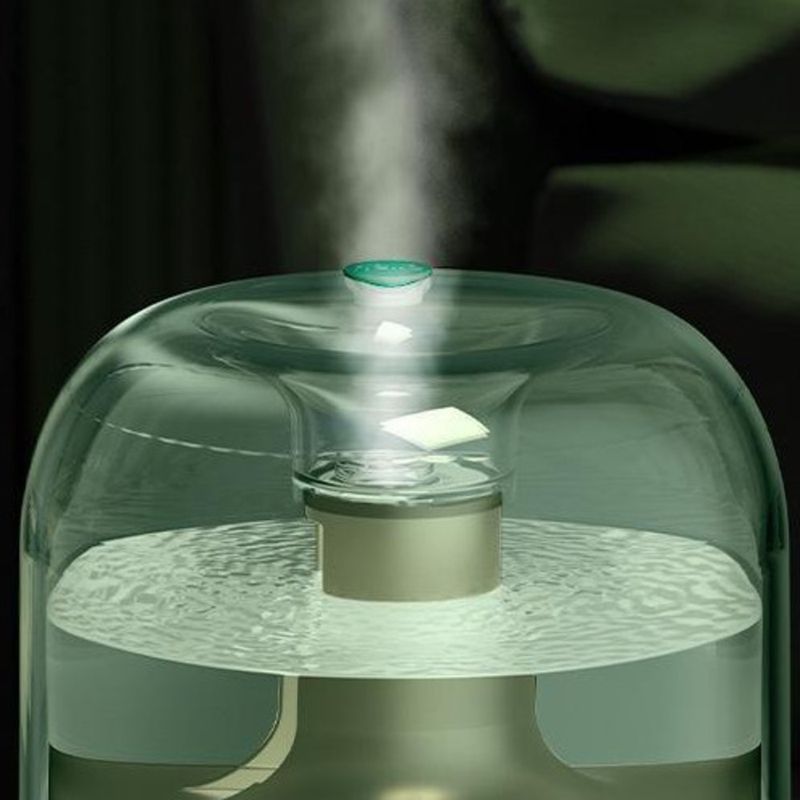 Umidificatore domestico a spruzzo grande, idratante e creativo, con luce colorata, in vetro artistico_voghion.com