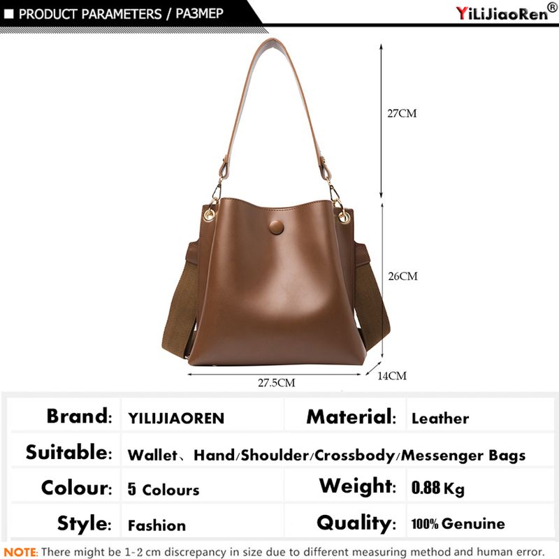 Borse da donna alla moda Borse a tracolla eleganti con tracolla larga a secchiello grande per donna Borsa a tracolla in morbida pelle Portafoglio_voghion.com