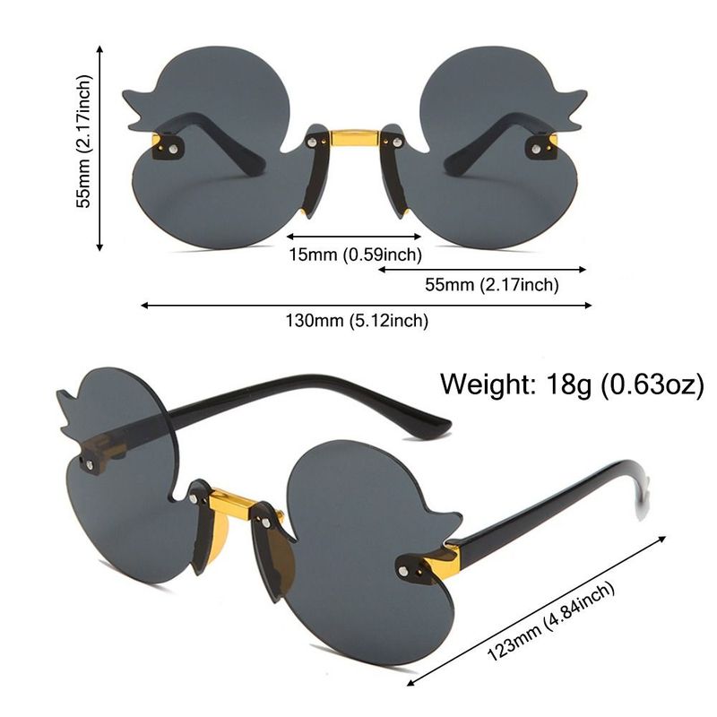 Occhiali da sole alla moda per bambini con protezione UV400, occhiali da sole alla moda colorati a forma di anatra, occhiali da sole per bambini_voghion.com