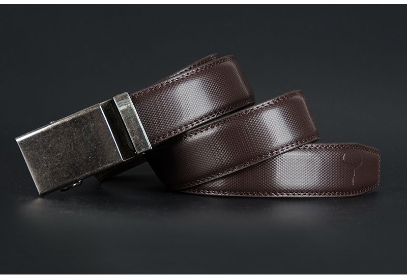 Cinturón de piel de vaca auténtica para hombre, correa de hebilla automática de metal, de alta calidad, CZ125_voghion.com