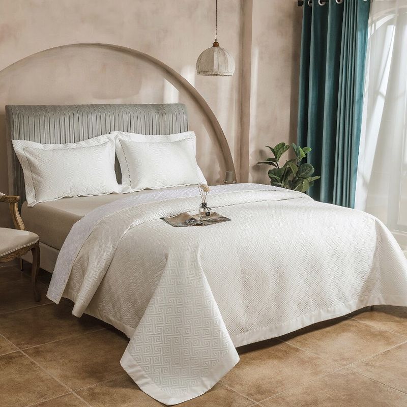 Copriletto in cotone di alta qualità, 100 pezzi, set da tre pezzi, trapuntato in cotone a fibra lunga, lenzuolo trapuntato in puro cotone, trapuntato da 1,8 m._voghion.com