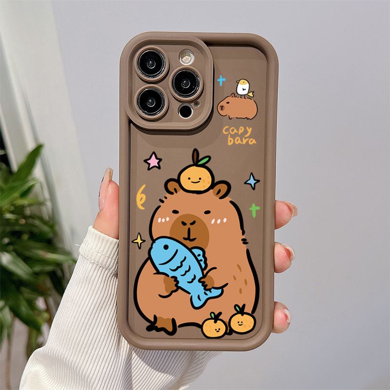 for Samsung S25 S24 S23 S22 S23 FE S21 plus ultra M55 M54 M35 M34 M15 M14 A15 A23 A24 A33 A34 A35 A54 A55 A14 A52S Cute capybara case_voghion.com